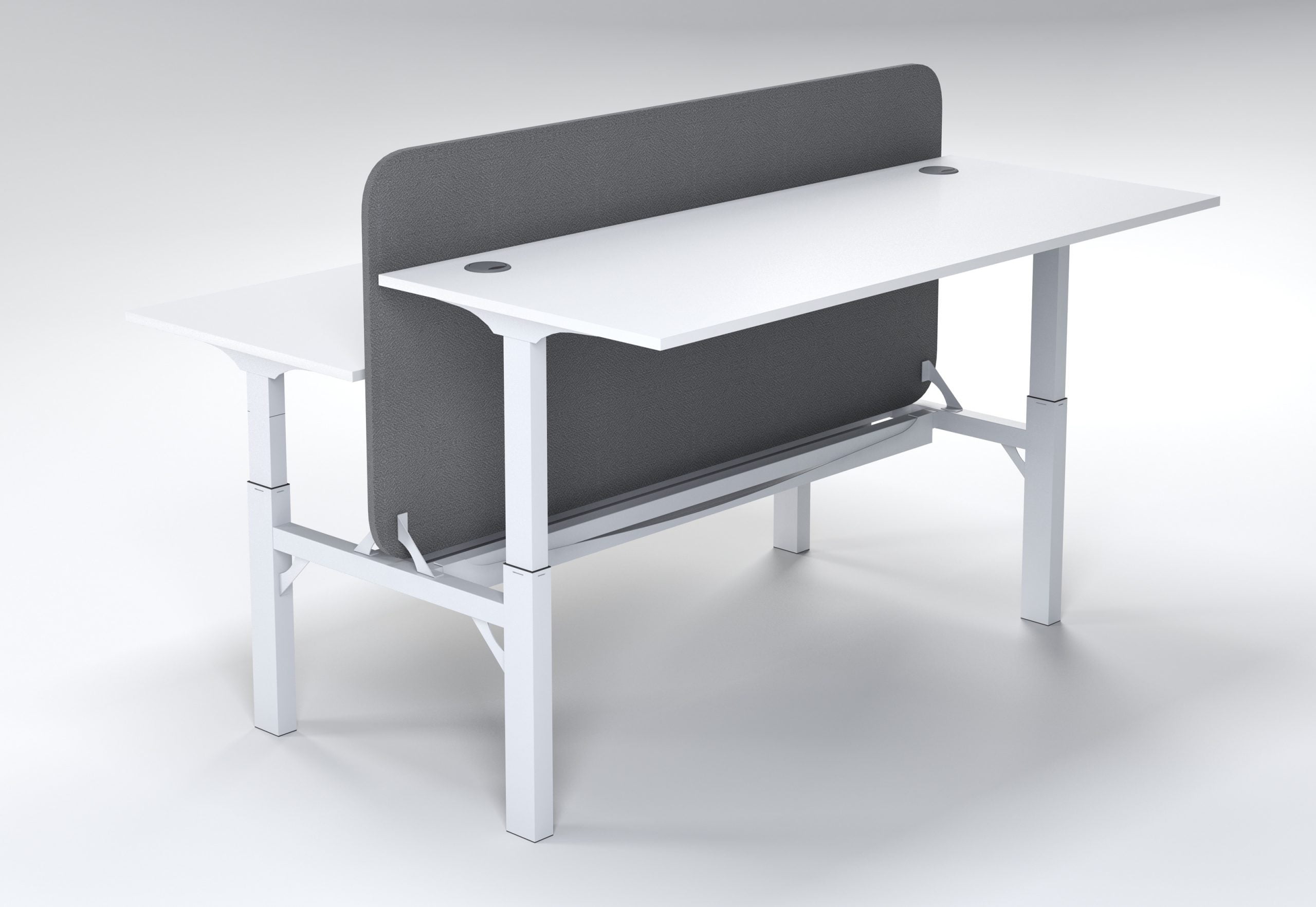 Dual 2 Seater Desk With Privacy Screen - Image 2
