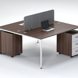 Nexus 1600 2 Seater Cluster Desk With 3 Drawer Mobile
