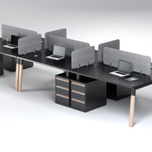 Crestwood 5400 6 Seater Cluster Desk With Drawers