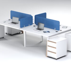 Crestwood 3200 4 Seater Cluster Desk With Mobiles