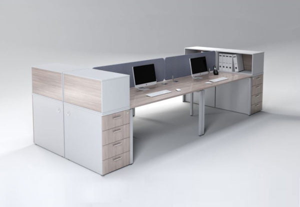 Evolution 4600 4 Seater Desk With 4 Drawers - Image 2