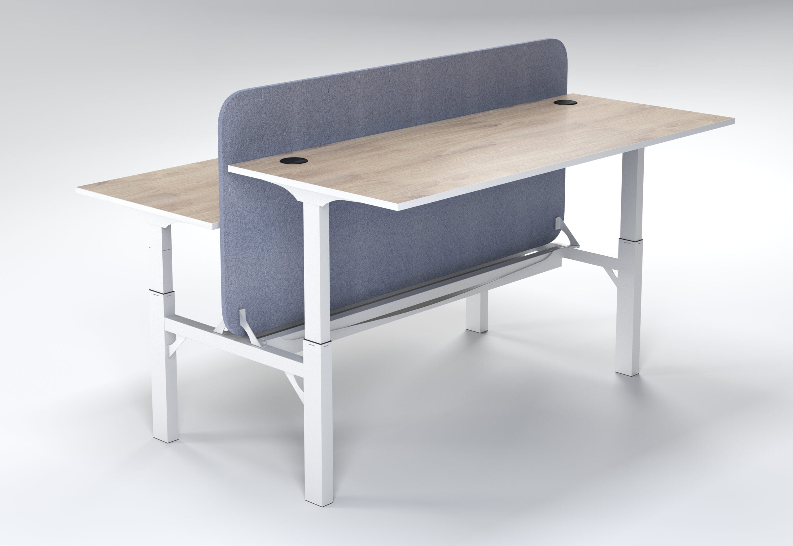 Dual 2 Seater Desk With Privacy Screen - Image 3