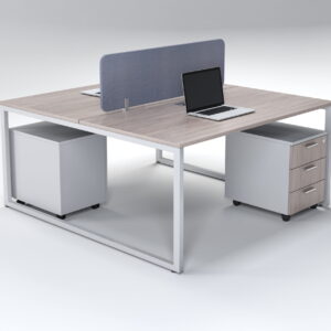 Titan 1600 2 Seater Desk With 3 Drawer Mobile
