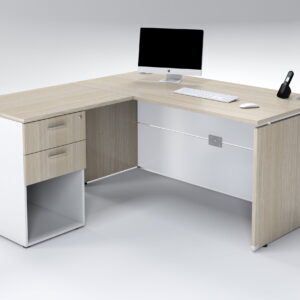 Platinum 1500 Desk With 2 Drawer Open