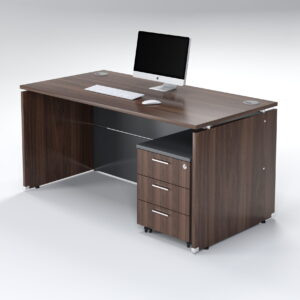 Platinum 1600 Desk With 3 Drawer Mobile