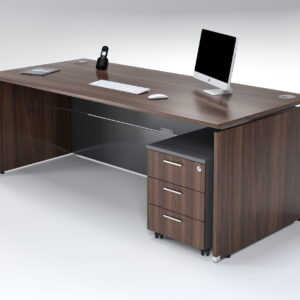 Platinum 2m Desk With 3 Drawer Mobile