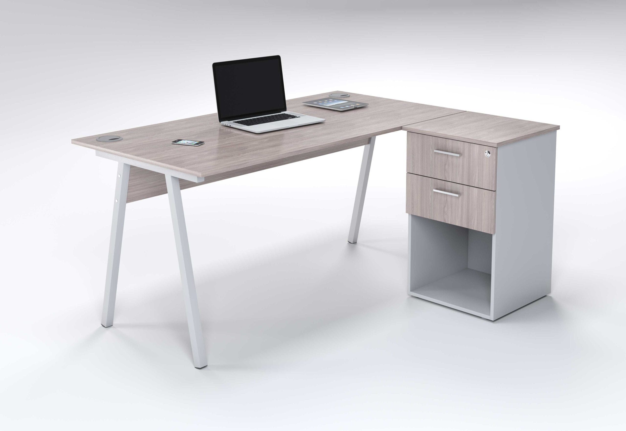 Ava 1500 Desk With 2 Drawer Open - Image 7