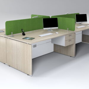 Platinum 1600 Desk With 2 Drawer 4 Seater