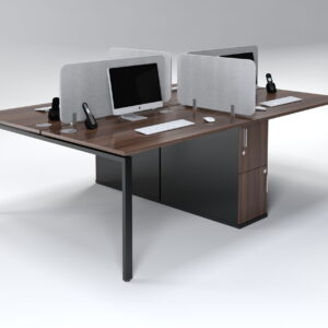 Evolution 2400 4 Seater Desk With 2 Door Storage