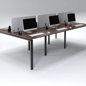 Evolution 2700 6 Seater Desk With Screens