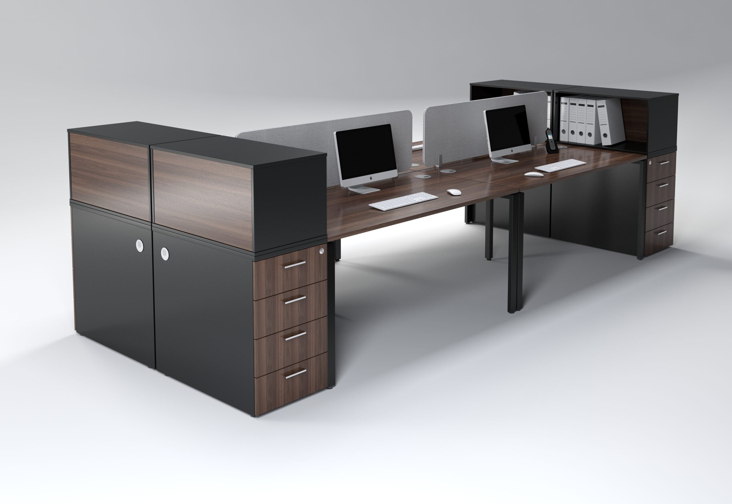 Evolution 4600 4 Seater Desk With 4 Drawers - Image 5