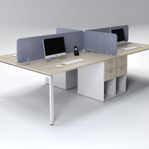 Evolution 3000 4 Seater Desk With 2 Drawers