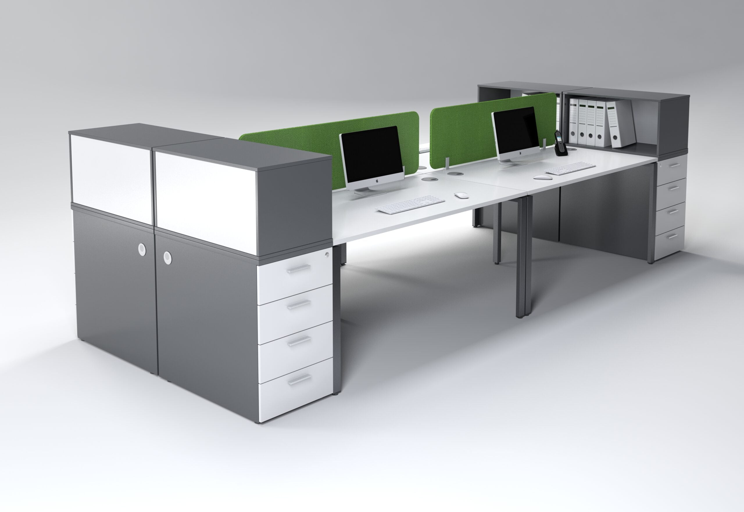 Evolution 4600 4 Seater Desk With 4 Drawers - Image 3