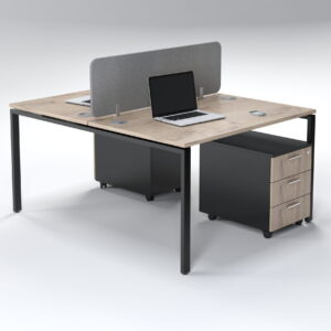 Evolution 1200 2 Seater Desk With 3 Drawer Mobiles