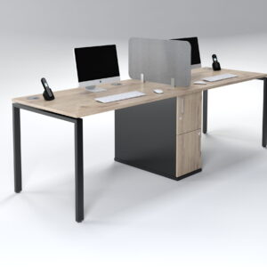 Evolution 2400 2 Seater Desk With 2 Door Storage