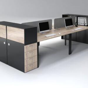 Evolution 4600 4 Seater Desk With 4 Drawers