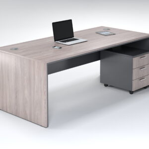 Juno 2m Desk With 3 Drawer Mobile
