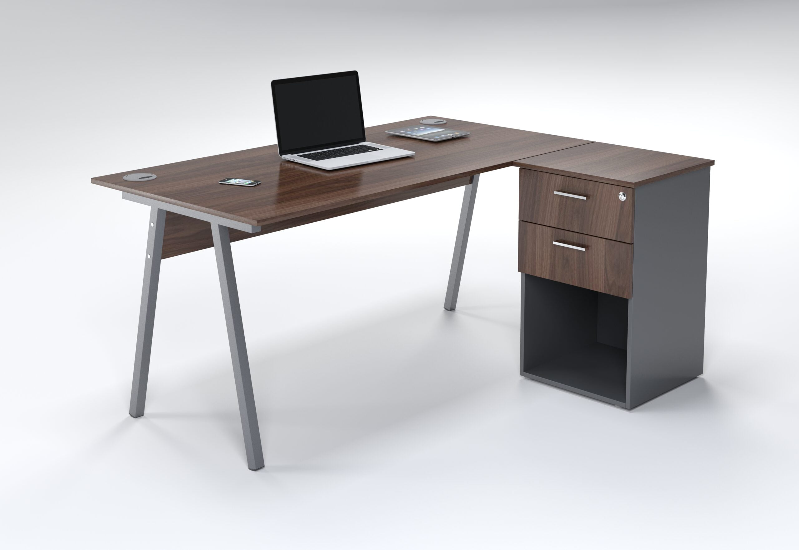 Ava 1500 Desk With 2 Drawer Open - Image 6