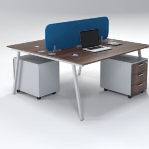 Ava 1500 2 Seater Desk With 3 Drawer Mobile