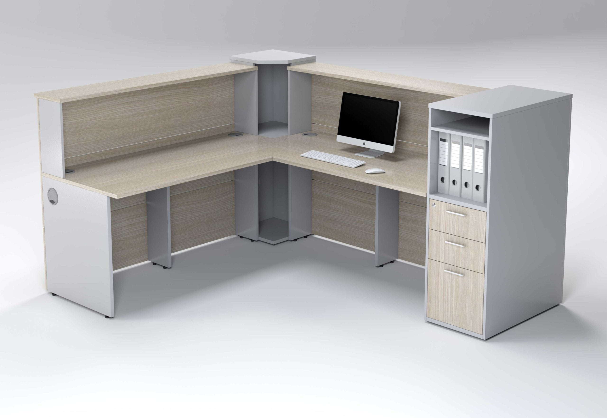 Salon 1900 X 1900mm L Shape Counter With Storage - Image 6