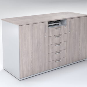 2 Door 5 Drawer Server Cabinet