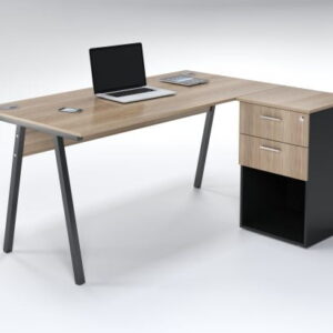 Ava 1500 Desk With 2 Drawer Open
