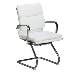 Eames Padded Visitors Chair - White