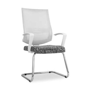 Santorini Visitors Chair With White Netting Backrest