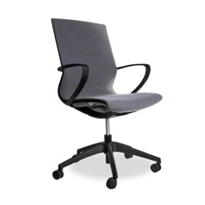 Strive Mid Back Netting Chair in Elasticated Grey Fabric
