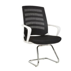 White Nite Visitors Chair With Netting Backrest
