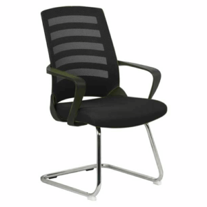 Black Nite Visitors Chair With Netting Backrest